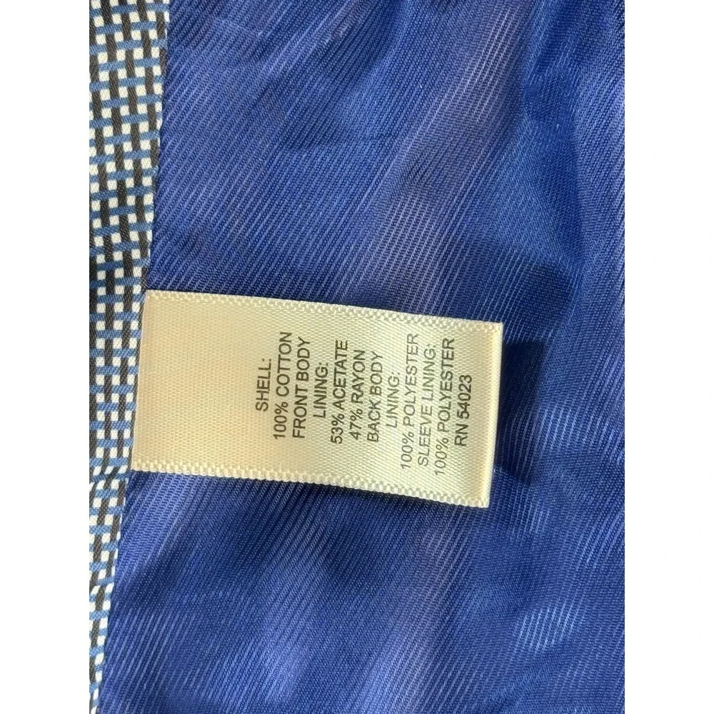 Banana Republic Blazer Mens 38R‎ Blue Cotton Tailored Fit Casual Jacket